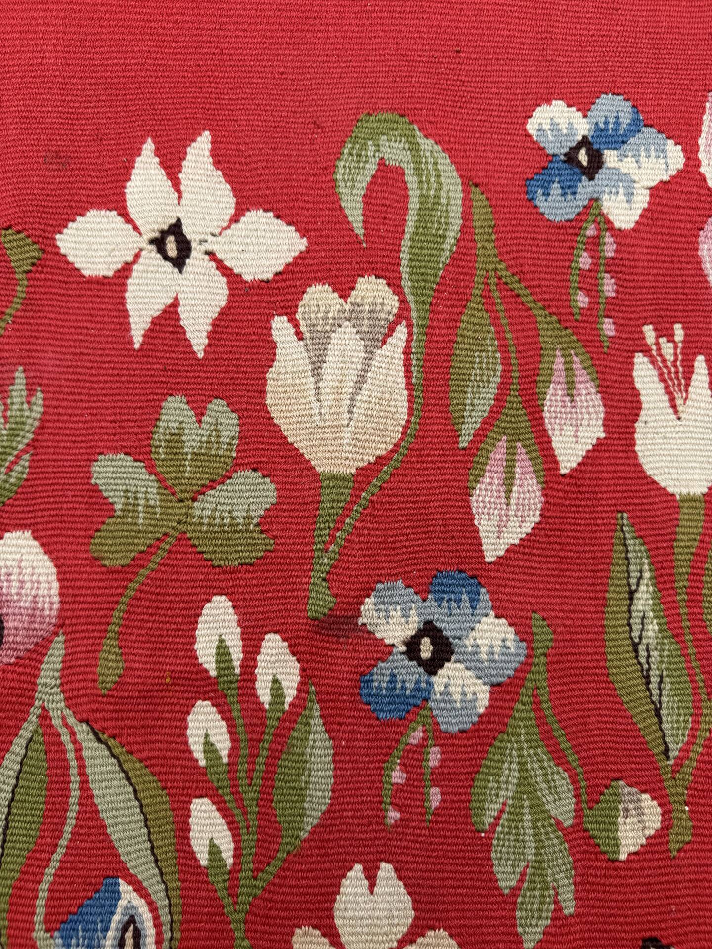 Romanian kilim rug from the 1950s