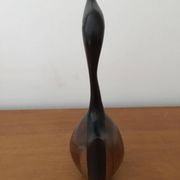 Wooden swan: 3 different types of wood (ebony, mahogany and other exotic wood)