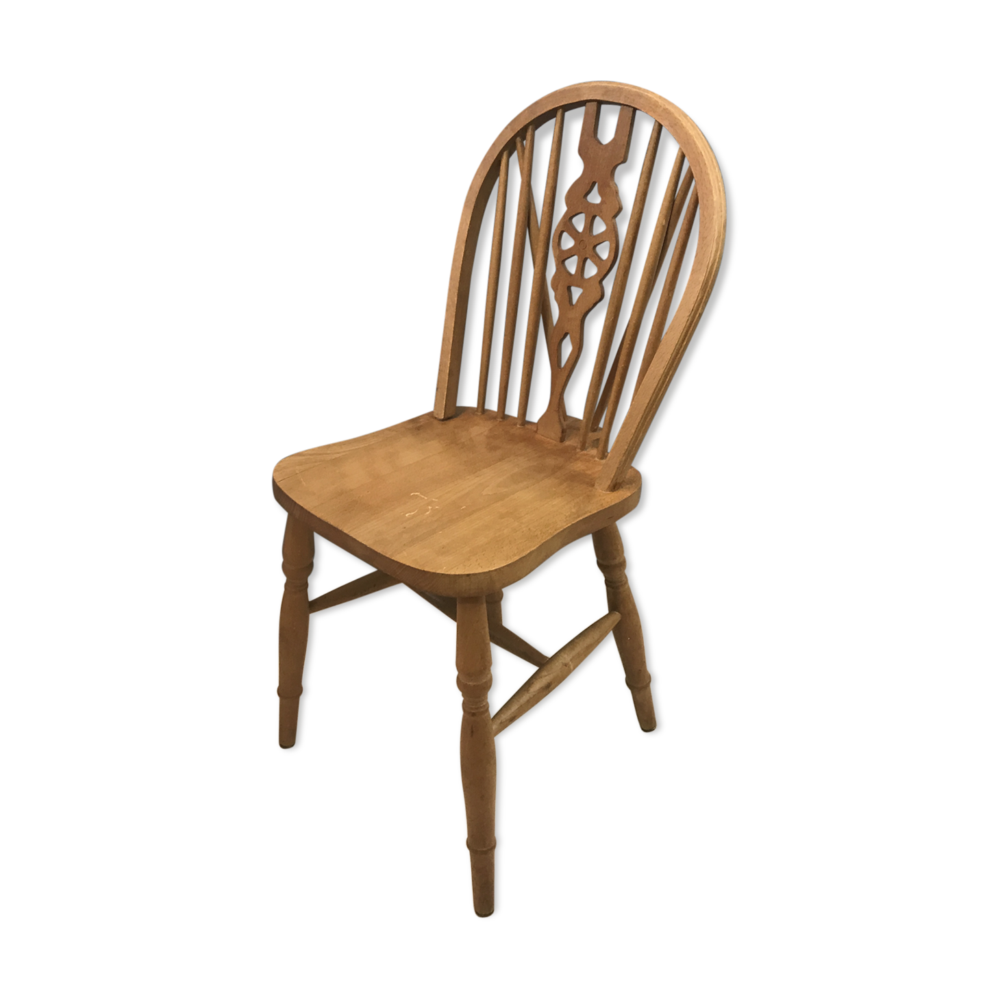 Chair Windsor Wheelback vintage solid wood