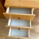 Bureau vintage  frandem années 60 - chêne doré - 3 tiroirs + 1 porte