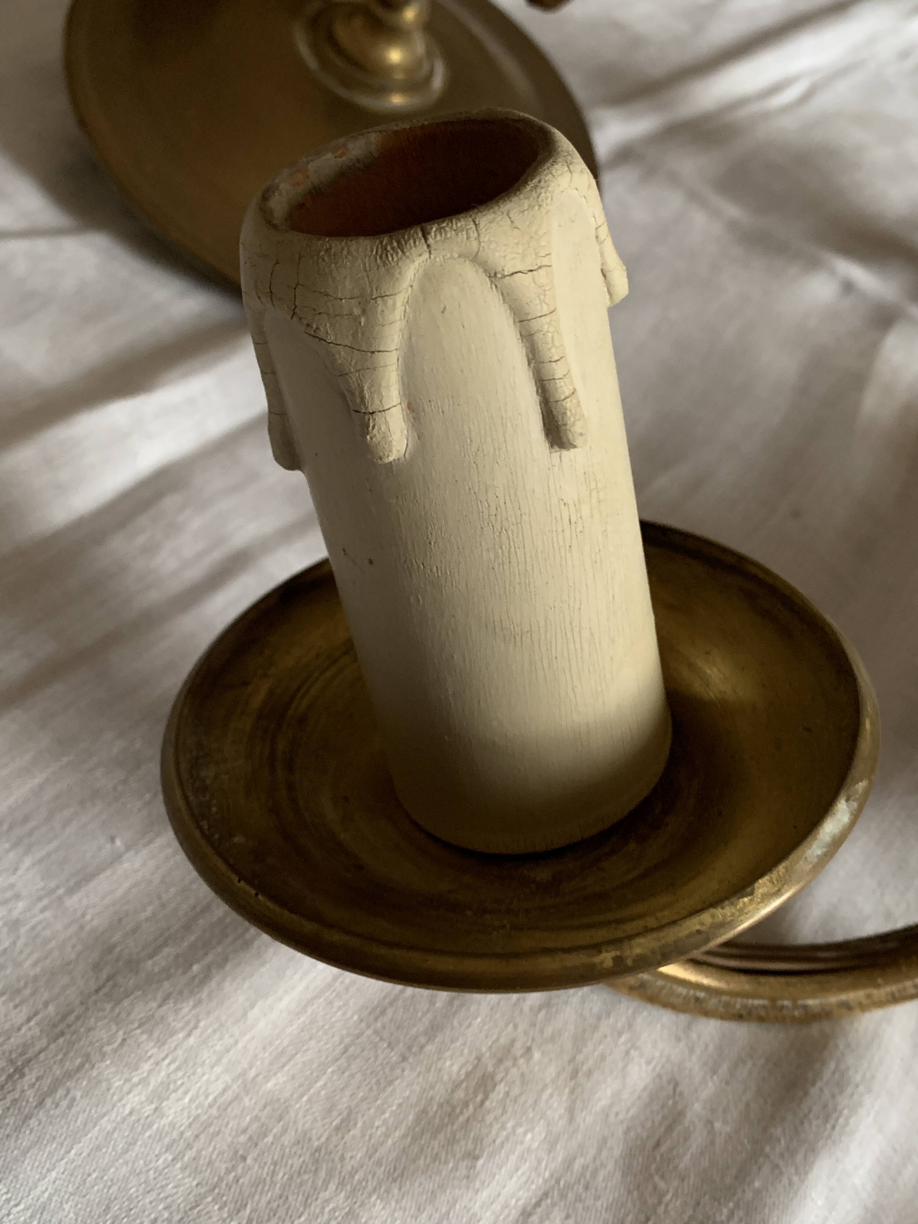 Lustre en bronze poli 4 branches