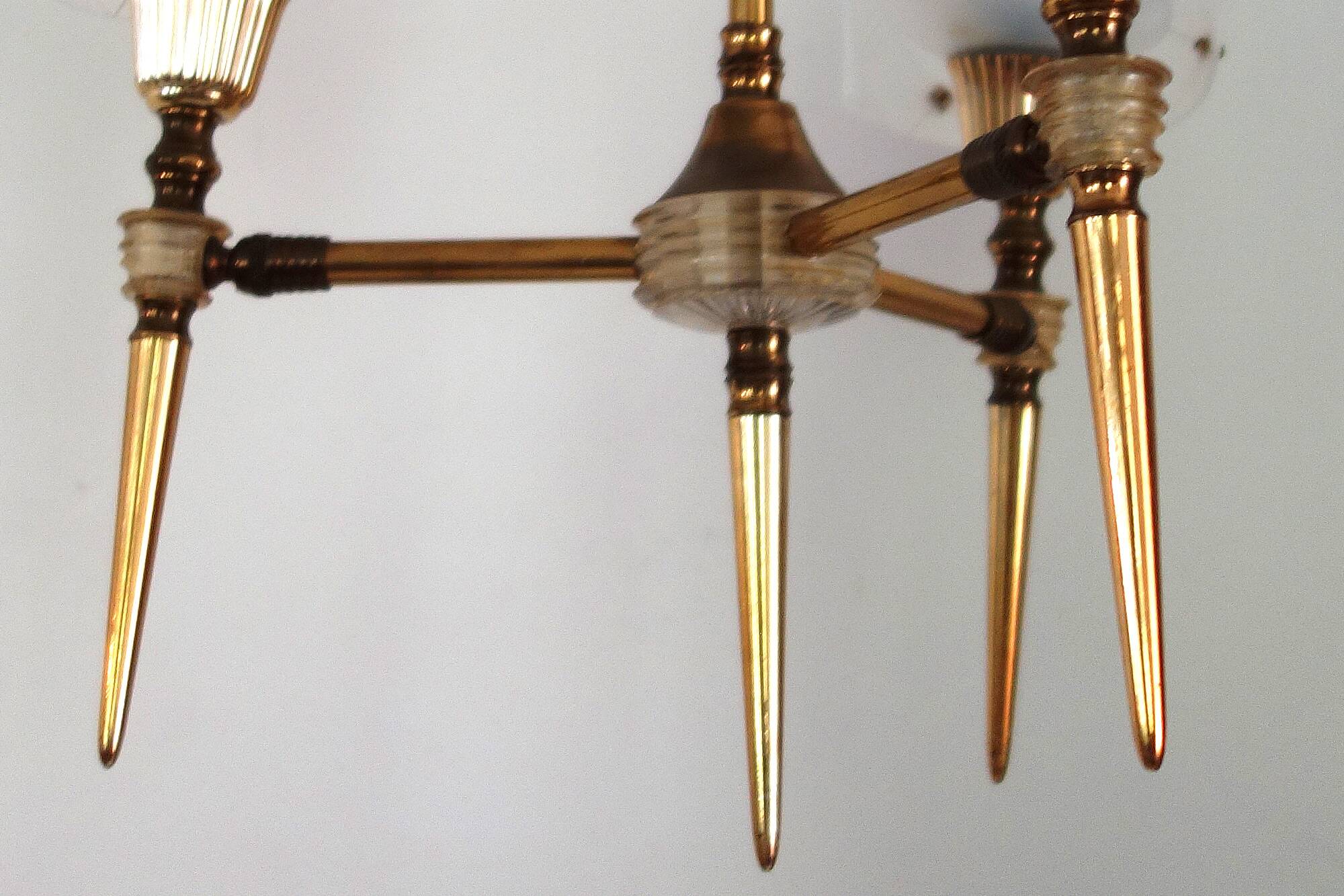 Lustre vintage rockabilly 3 feux années 50