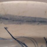 Faience dish of clairefontaine decor marine