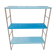 Étagère métal bleu montant strier or 59x48x16