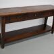Table d'appoint rustique de style colonial néerlandais antique en teck/chêne