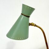 Mid-century Stilnovo brass orientable table or wall lamp from 50s
