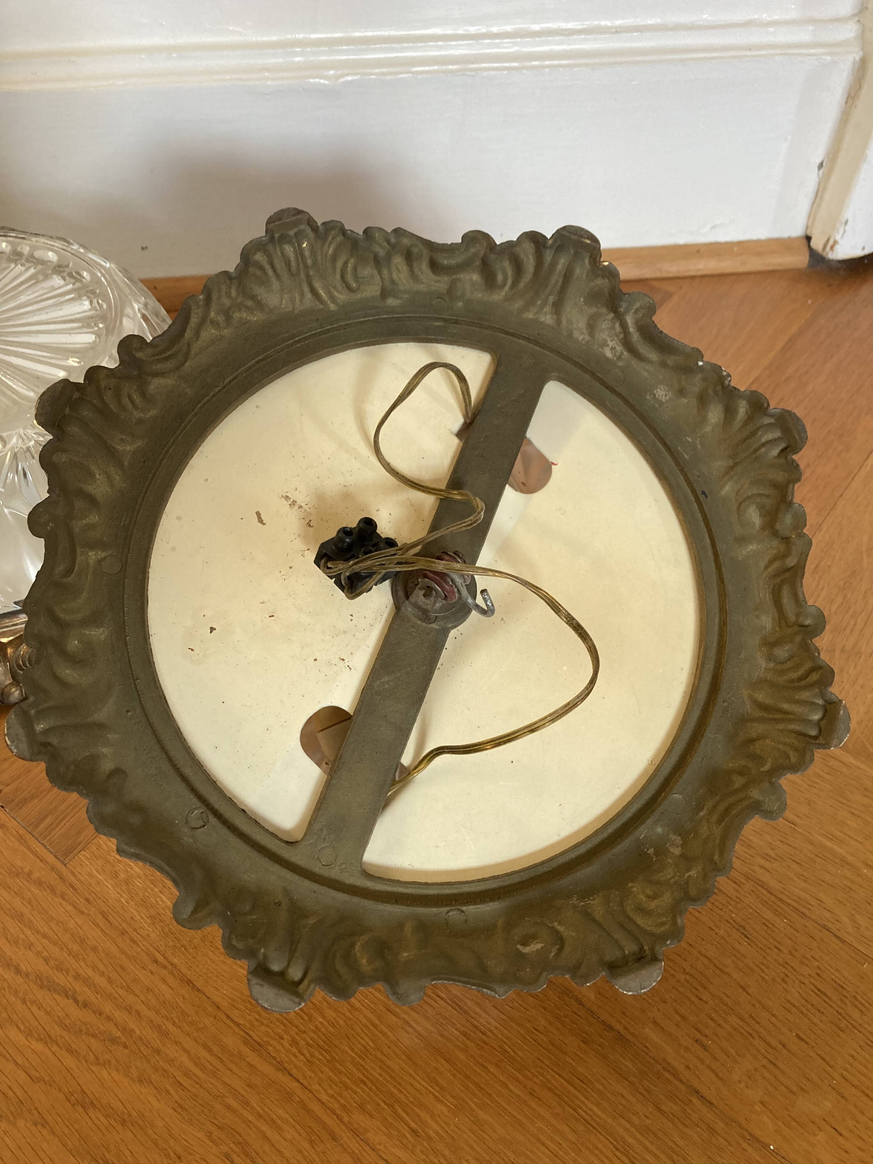 Pair of Italian ceiling lights, 50s-60s