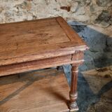 French 19th-century oak draper's table – Antique kitchen island console