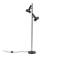 Chrome two headed floor lamp, 1970s