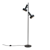Lampadaire à deux têtes en chrome, années 1970