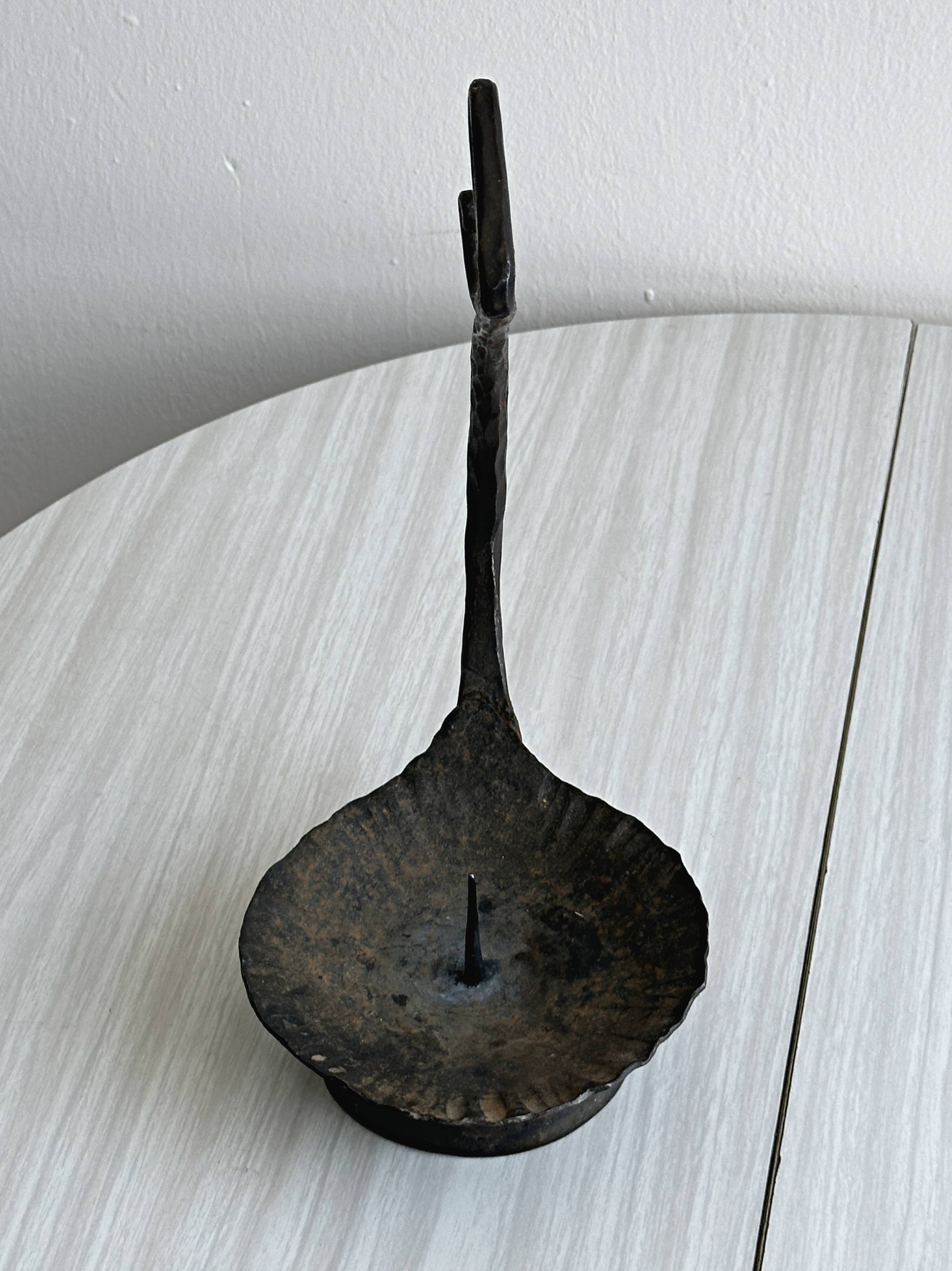 Wrought iron candlestick