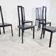 Vintage postmodern dining chairs, 1980s