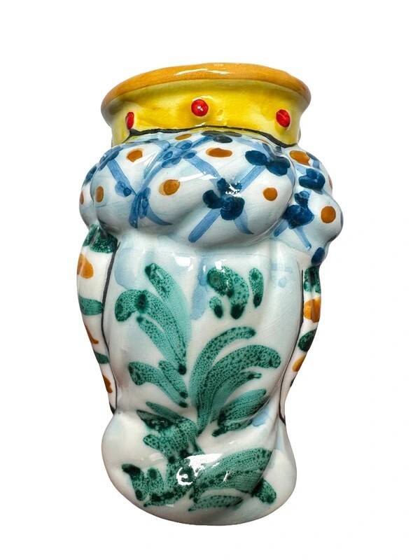 Italian Ceramic Testa di Moro Decorative Vase, Sicily