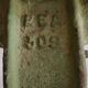 Old industrial cast iron lamp – workshop/factory light – glass