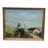Oil on canvas, old painting