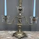 Chandelier. Silvered bronze, crystal.