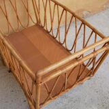 Vintage cradle rattan