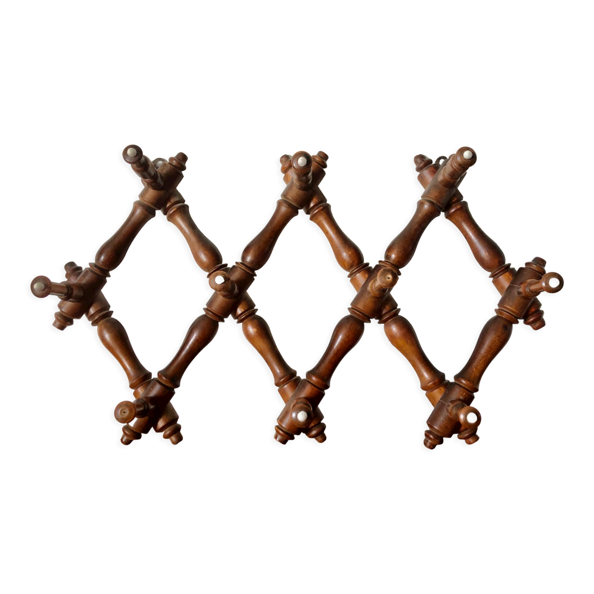 Folding wall coat rack XIXth