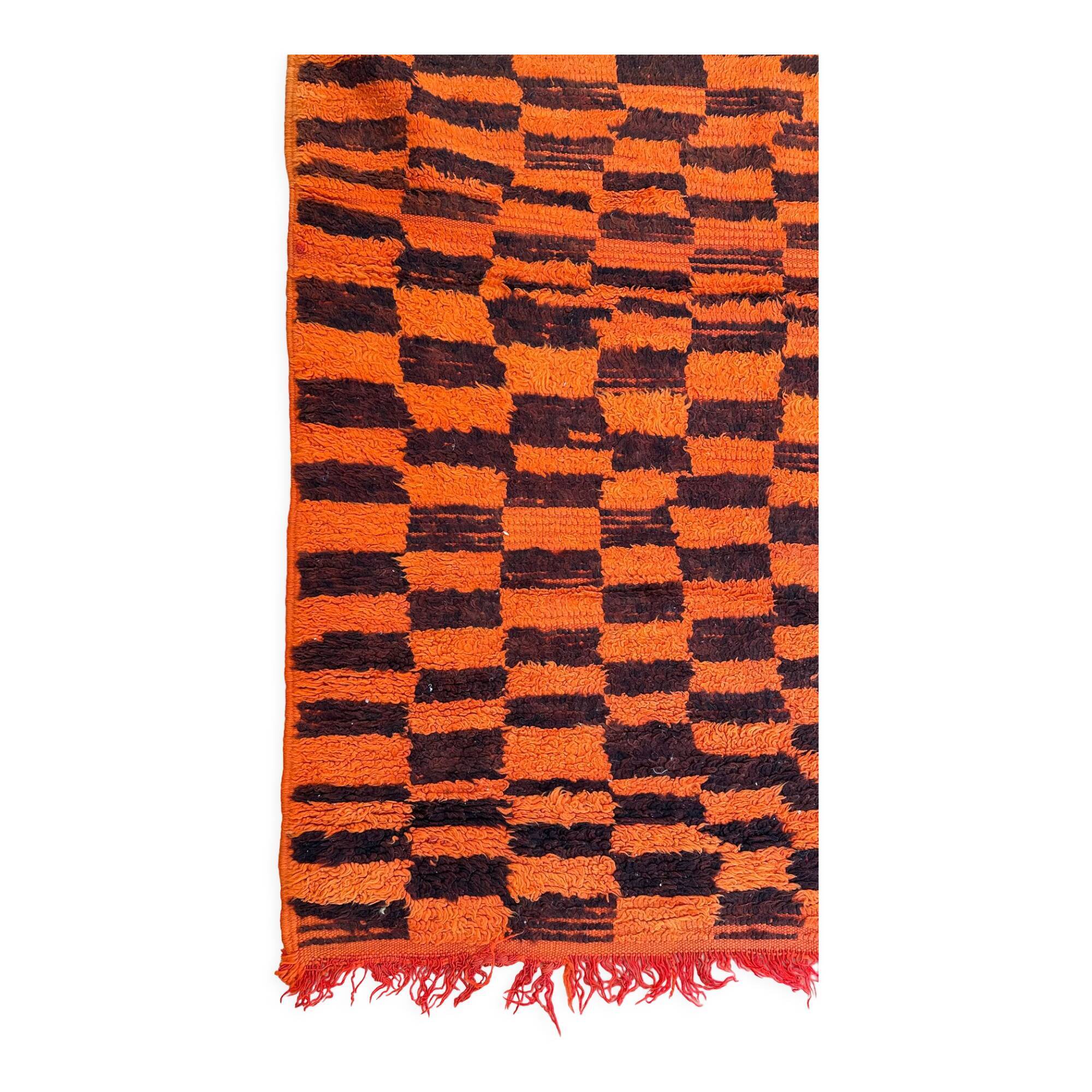 Orange corridor carpet 114 x 387 cm