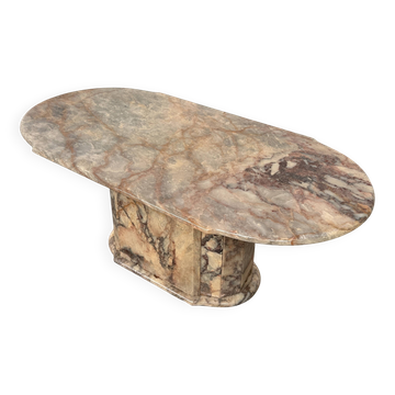 Classic Marble Coffee Table Fior di Pesco, Italy, 1970s