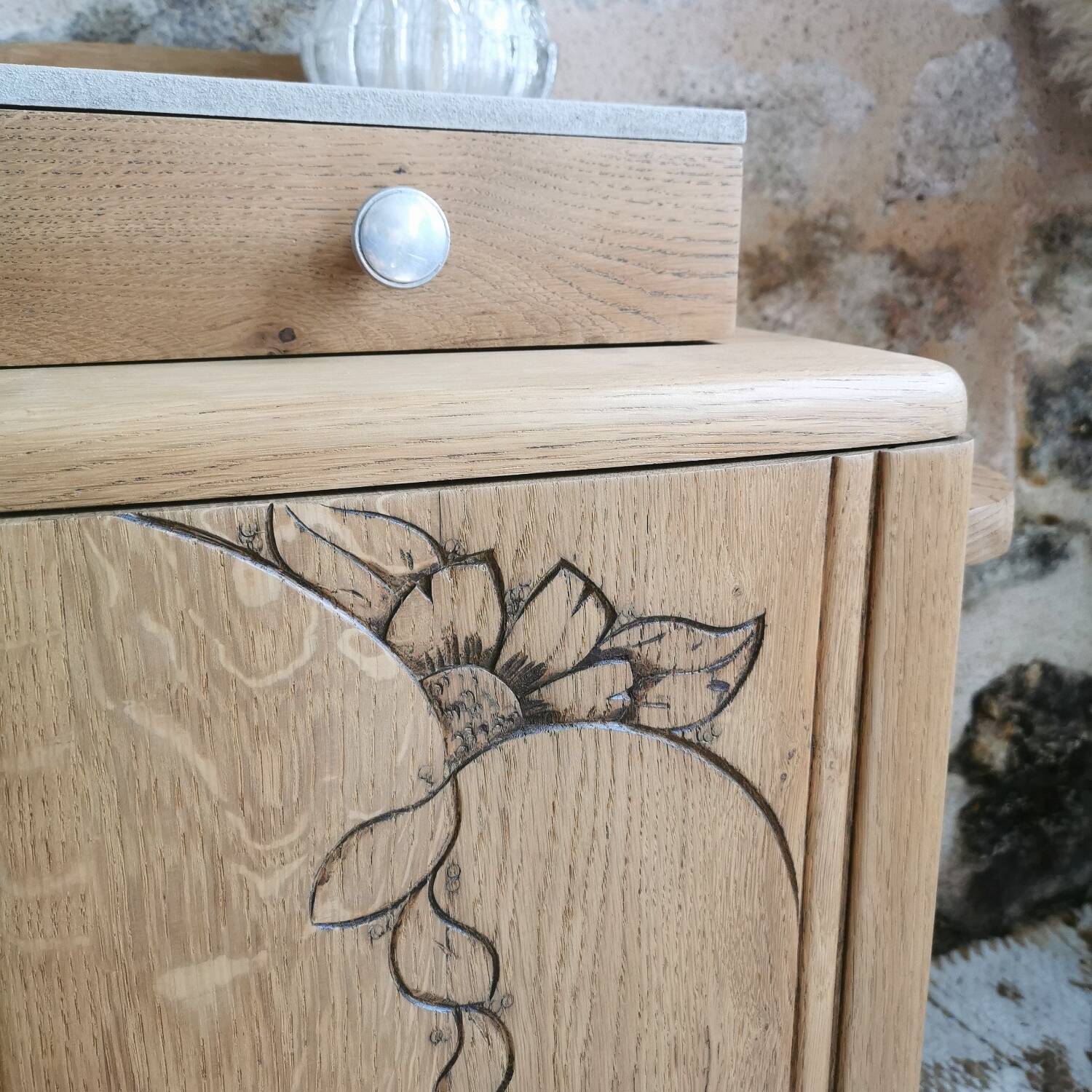 Restored Art Deco bedside table