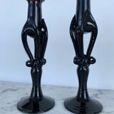 Glass candle holders