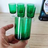 Cavalier Luminarc green liqueur glasses