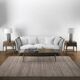 Beige wool ethnic rug
