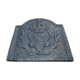 Old cast iron fireplace plate