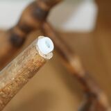 3 BAUMANN Tacoma chairs black faux leather dark beech