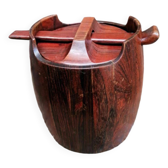 Pot à tabac en bois de rose Brasil Design Jean Gillon Moderniste Design 1960