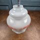 Vintage orange flower globe – Opal glass lampshade with a seventies design