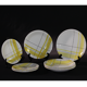 Yellow and white vintage plates Montreal 1960