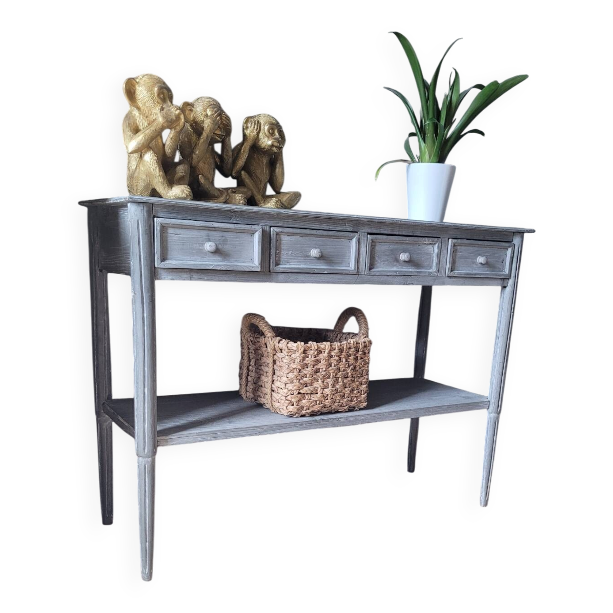 Light grey wooden console