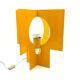Pair of yellow Space age design table lamps, Italy, 1960s