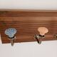 Wall-mounted coat rack – 4 multicoloured ceramic hooks in vintage style