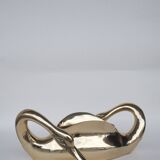 Vase cygnes en laiton