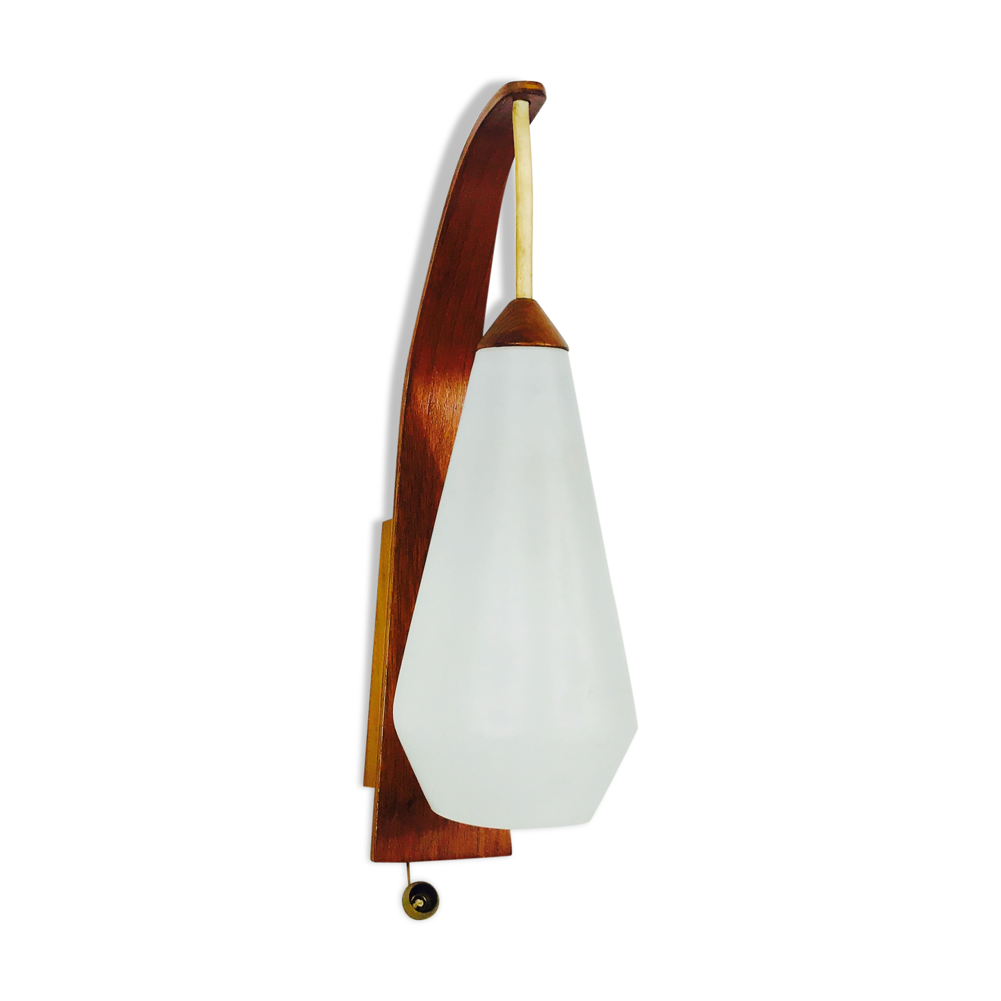 Mid century teak wall lamp, 1960s