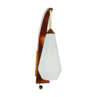 Mid century teak wall lamp, 1960s