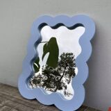 Wavy wood cloud mirror