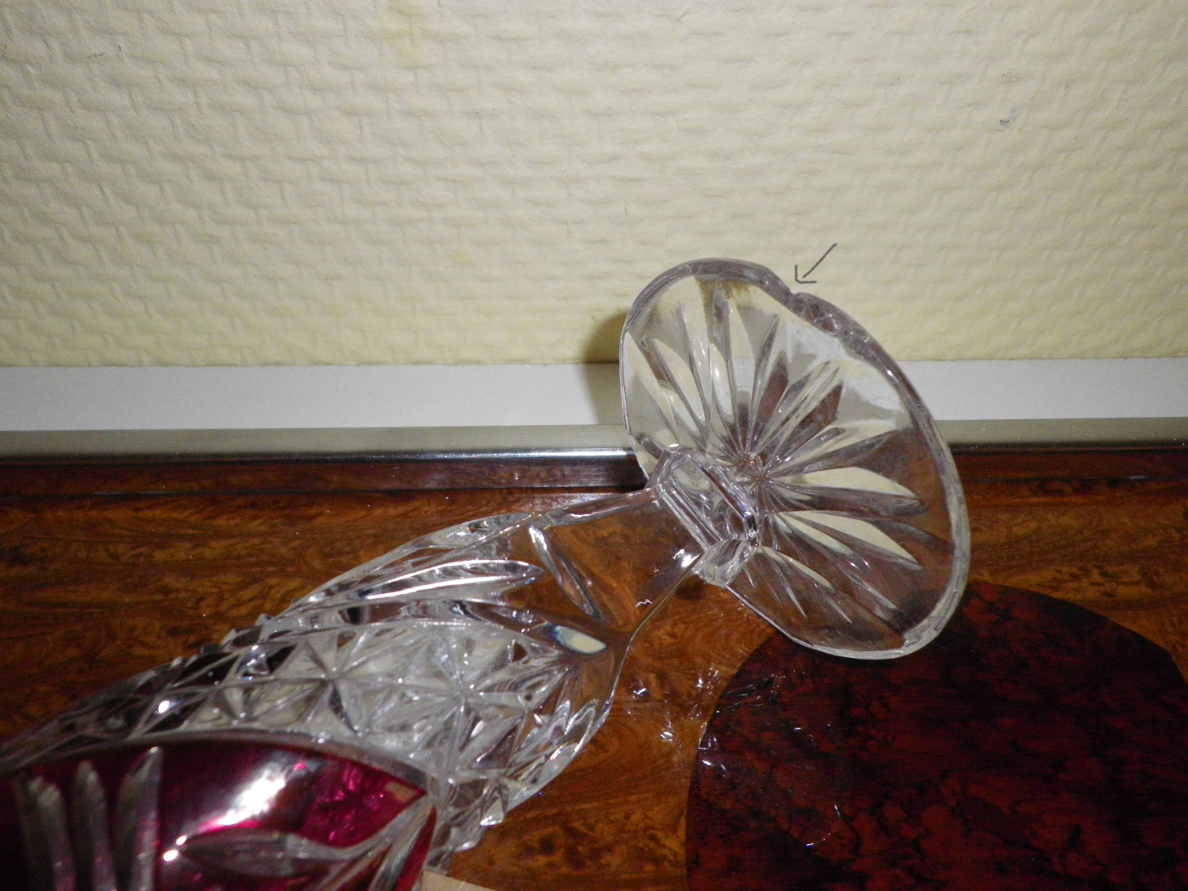 Cut crystal vase - 1960s