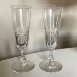 Product BHV Pair of crystal champagne flutes sounding 1960
