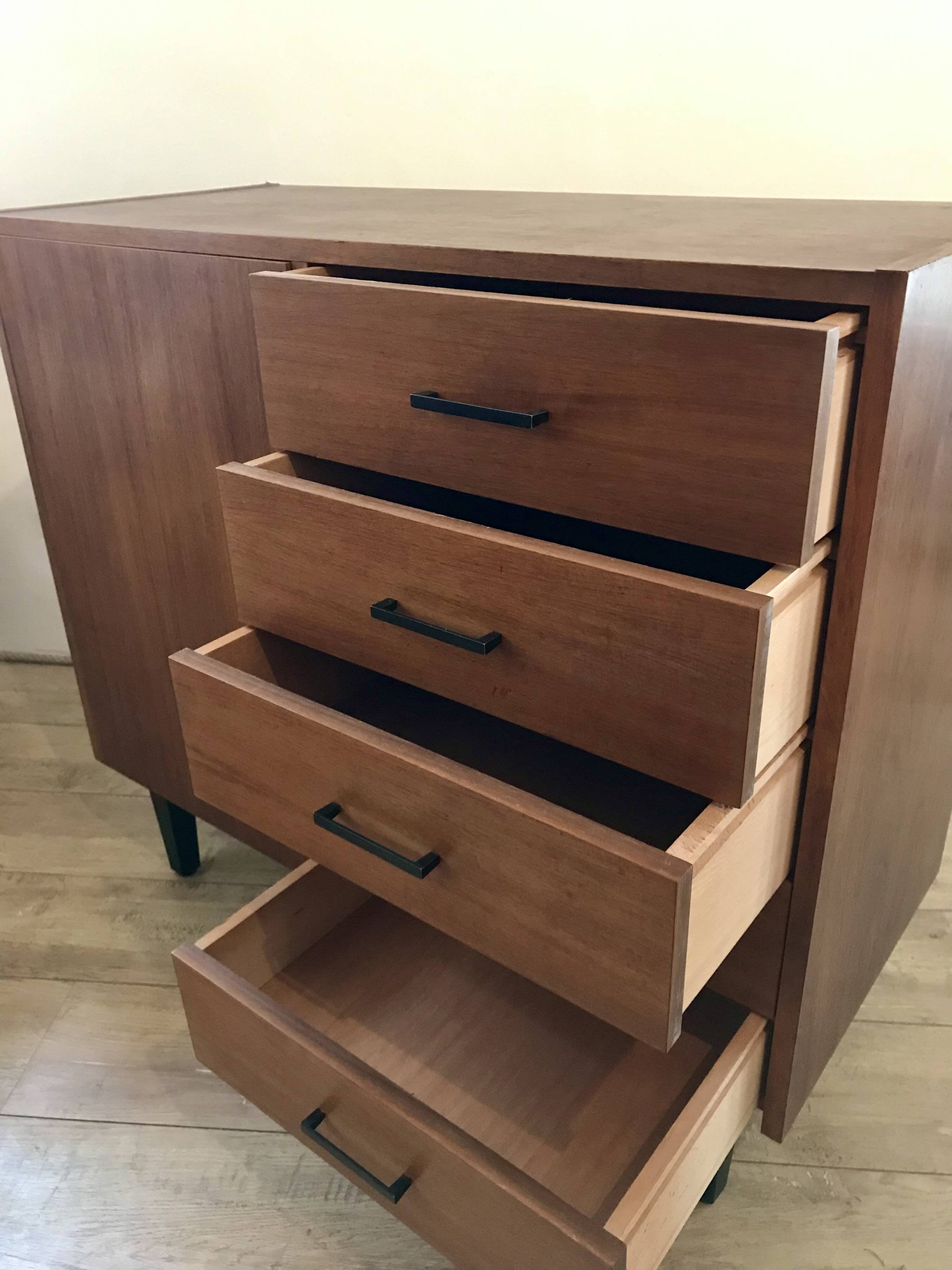 Vintage storage unit 1 door 5 drawers