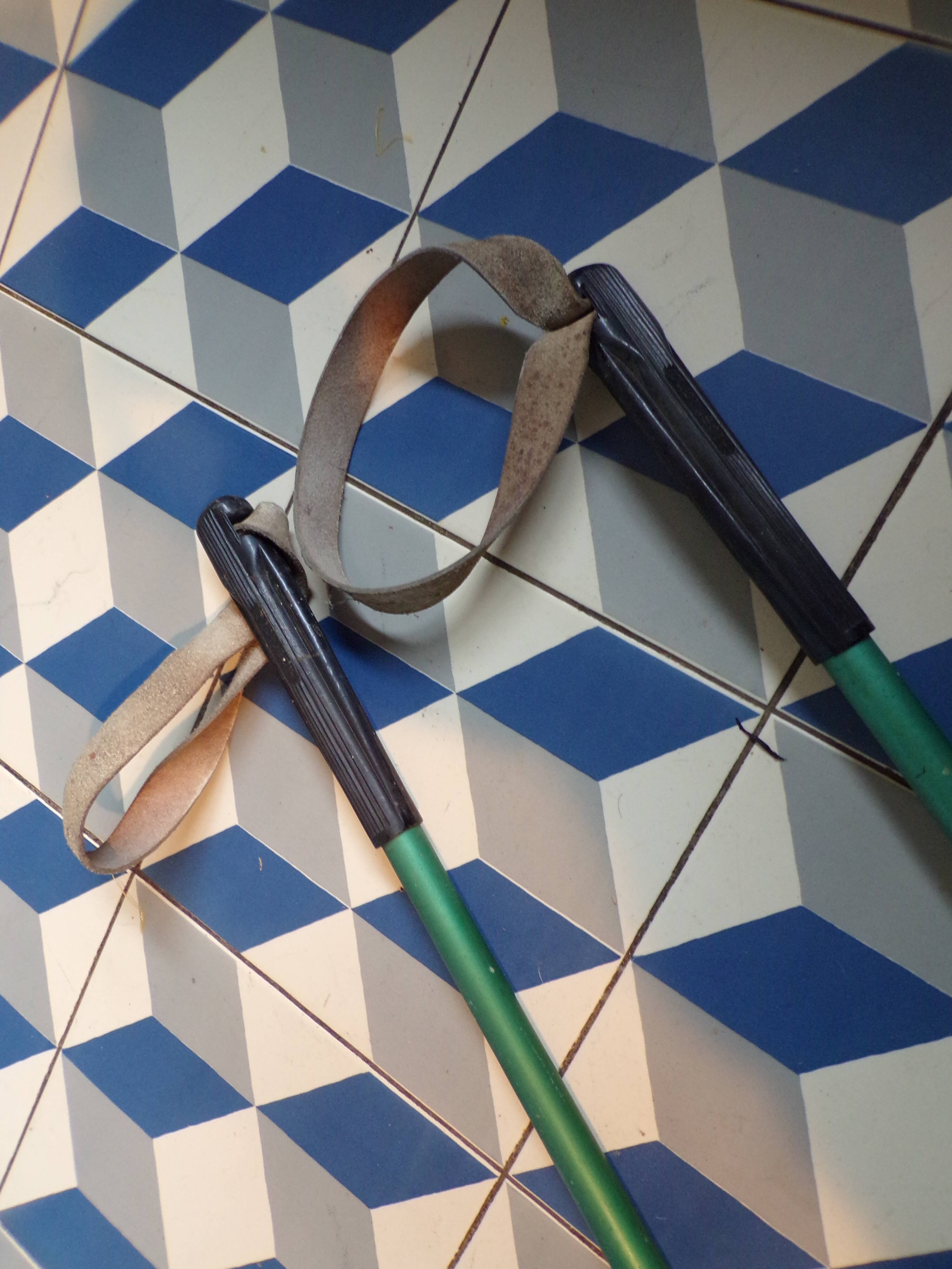 Pair of old ski poles