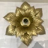 Wall lamp or ceiling lamp golden flower