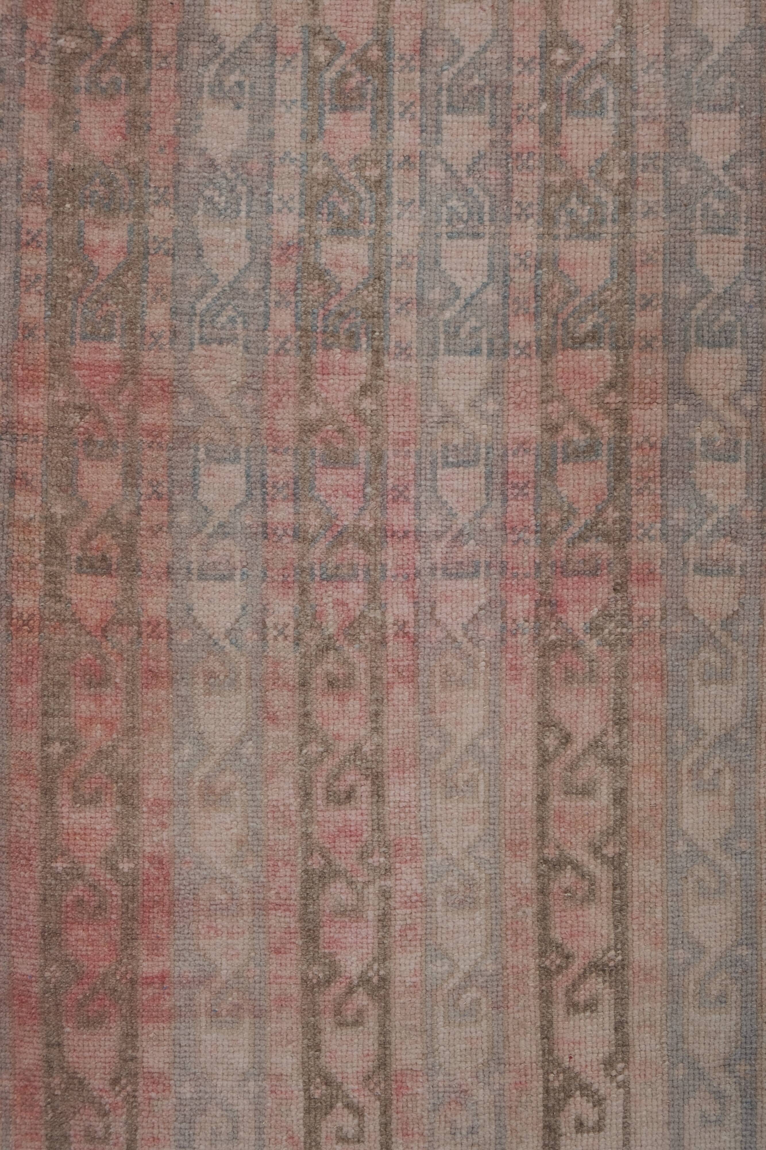 Vintage Turkish rug from Oushak, hand-woven 75x230 cm