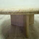 Round travertine coffee table, Italy 1970s