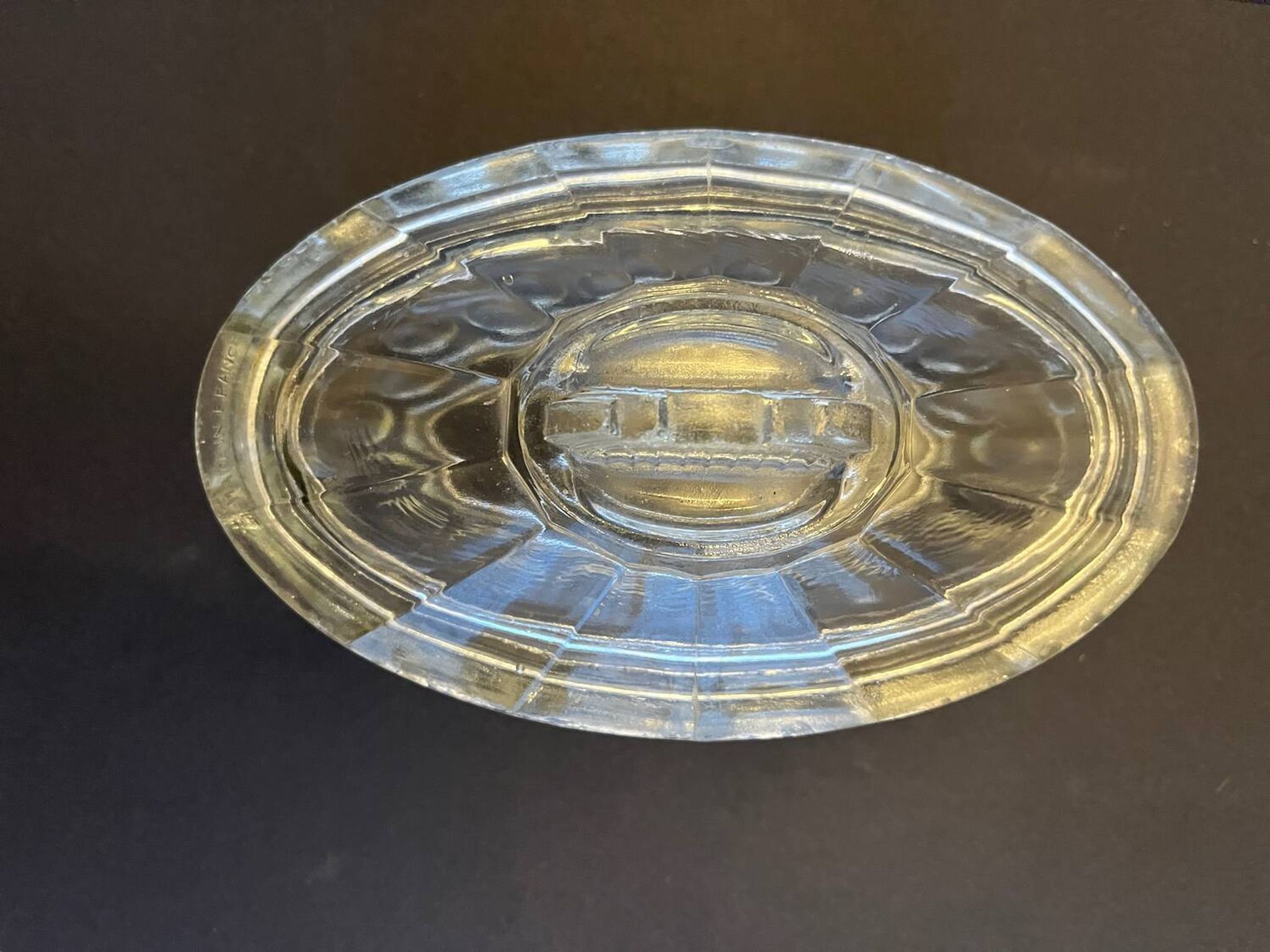 Vintage glass butter dish