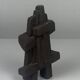 Pair of Dutch brutalist cast stone concrete abstract sculptures, ca 1960s
