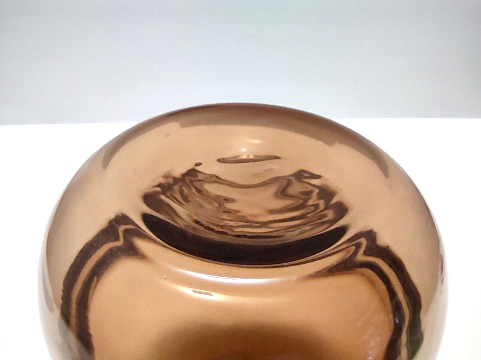 Postmodern brown incalmo murano glass vase